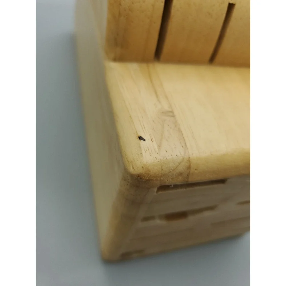 Wusthof 13‎ Slot Solid Hardwood Knife Block Blonde Light  HD1303 Countertop READ